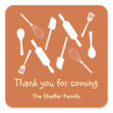 Orange kitchen utensil Thanksgiving potluck party sticker