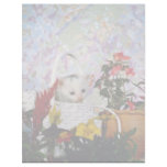 Orange Kitten in basket flowers Personalized Letterhead