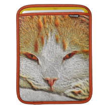 Orange Kitty Cat Sleeve For iPads