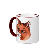 Orange Kitty Face Mug mugs