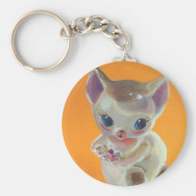 Orange Kitty Neko Key Chain