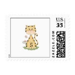 Orange Kitty w/ Flower Stamps