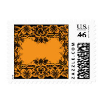 Orange Lace Postage Stamps stamps
