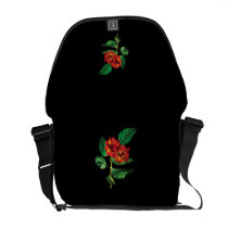 Orange Lantanas messenger bags