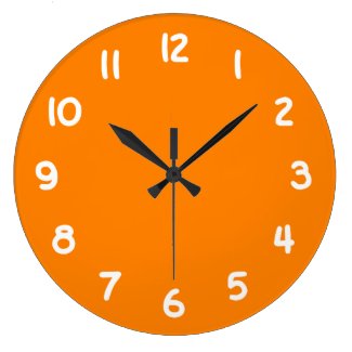 Orange Large Clock