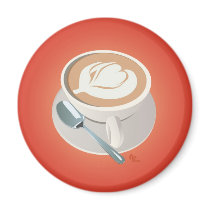 Orange Latte Magnet