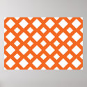 Orange Lattice on White