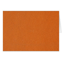 Orange Leather Look Greeting Cards