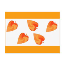 orange leaves postcards