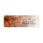 Orange Leaves Return Address Label