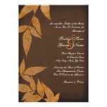Orange Leaves Vintage Wedding Invitations