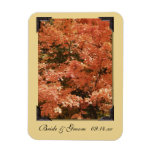 Orange Leaves Wedding Save the Date Magnet