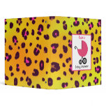 Orange Leopard Print Baby Shower Binder