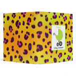 Orange Leopard Print & Green Baby Shower Binder