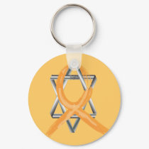Orange Leukemia Survivor Ribbon keychains