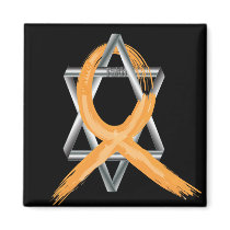 Orange Leukemia Survivor Ribbon magnets