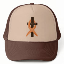 Orange Leukemia Survivor's Cross of Faith hats
