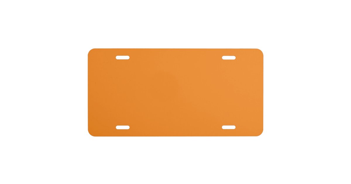 “Orange” License Plate Zazzle