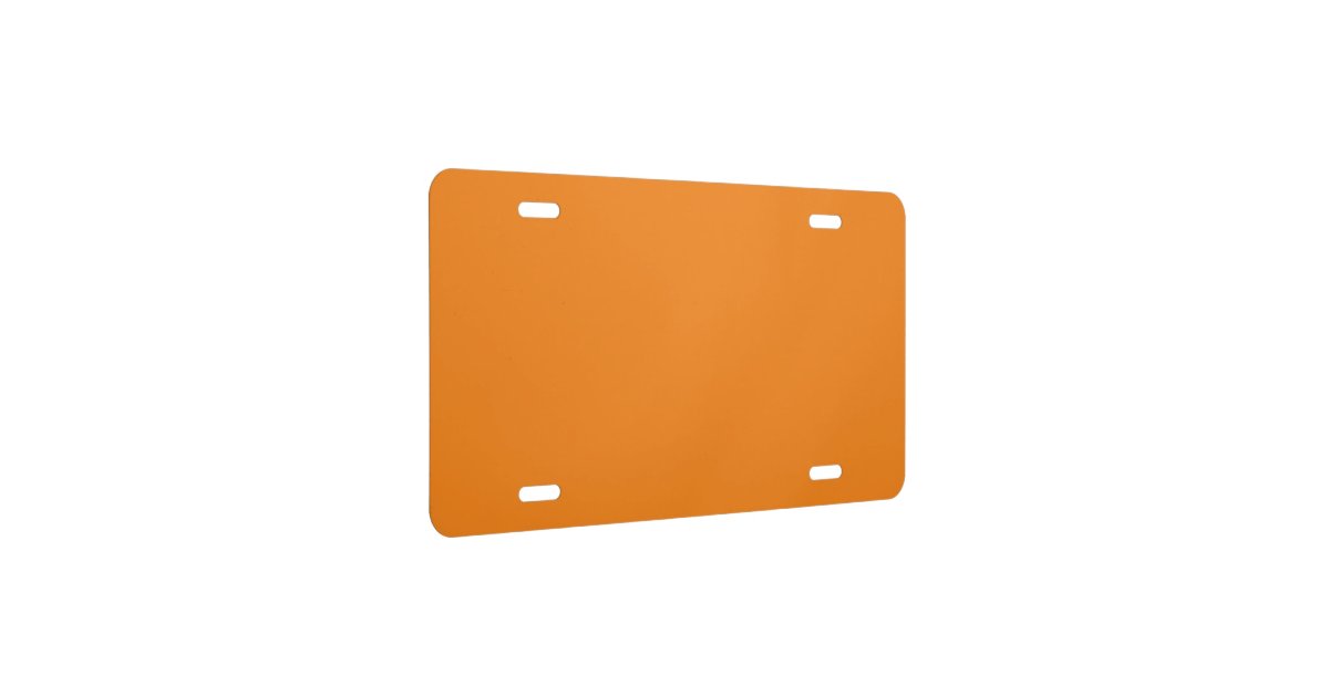 “Orange” License Plate Zazzle