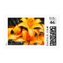 Orange Lilies Stamps