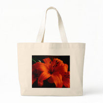 Orange Lilly Tote Bag