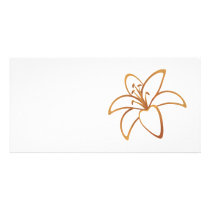 Orange Lily Personalized Photo Card