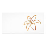 Orange Lily Personalized Photo Card