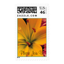 Orange Lily - Please Join Us postage by plannedtoperfection Orange Lily - Please Join Us postage