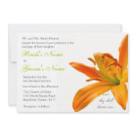 Orange lily Wedding Personalized Invites