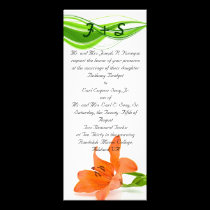 Orange Lily Wedding Invitations invitations