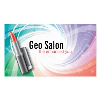 Orange Lipstick Makeup Artist Salon Business Card