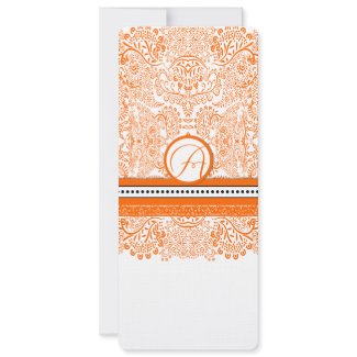 Orange Love Birds Wedding Invitation invitation