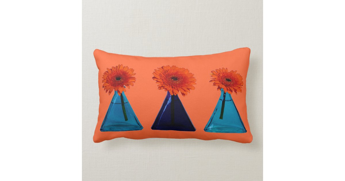 Orange Lumbar Pillow Zazzle