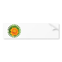 Orange Marigold Bumper Sticker