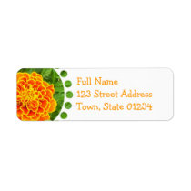Orange Marigold Mailing Label labels