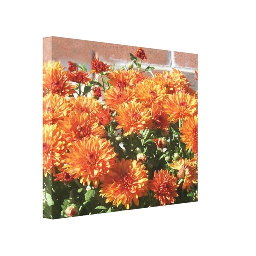 Orange Marigolds Wrapped Canvas Photo Art Gallery Wrapped Canvas