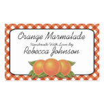 Orange Marmalade Custom Text Jar Label stickers