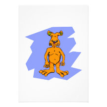 Orange Martian Custom Invitations