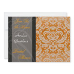 Orange Mask Halloween Bridal Shower Invitation