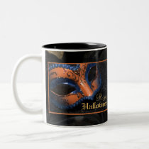Orange Masquerade Mask Renaissance Halloween Mug