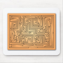 Orange Maze mousepads by inkles Orange Maze mousepads