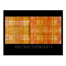 Orange Modern Art Postcard