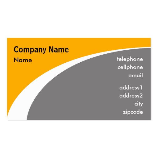 Orange Modern Business Card Design (front side)