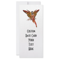 Orange Monarch Butterfly 3D Pixie - Fairy 1 Rack Cards