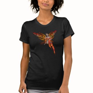 Orange Monarch Butterfly 3D Pixie - Fairy 1 Tshirts