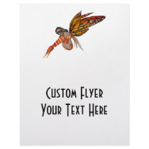 Orange Monarch Butterfly 3D Pixie - Fairy 2 Full Color Flyer