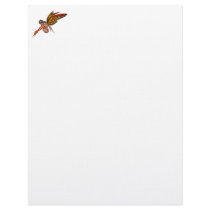 Orange Monarch Butterfly 3D Pixie - Fairy 2 Letterhead Design