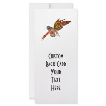 Orange Monarch Butterfly 3D Pixie - Fairy 2 Rack Card Design