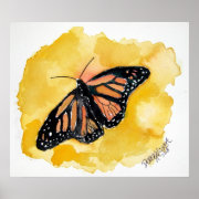 orange_monarch_butterfly print
