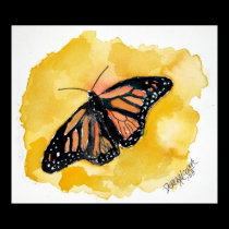 orange_monarch_butterfly posters